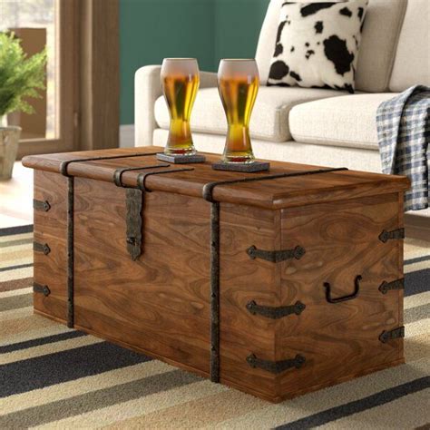 Balic Solid Wood Trunk Coffee Table With Storage Coffee Table Trunk