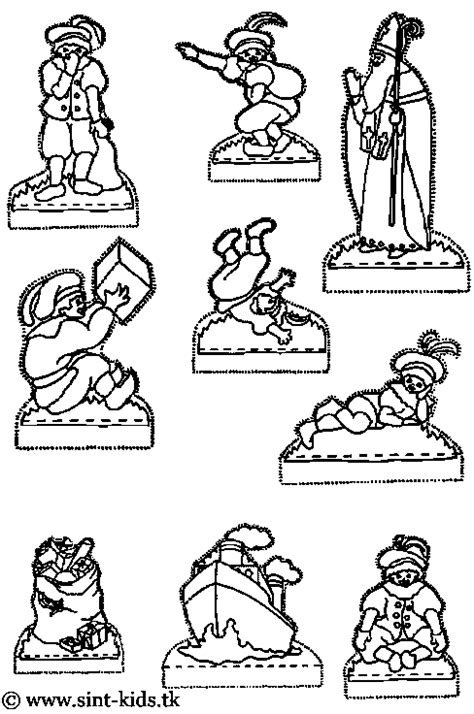 Kijkdoosfiguren Printen Kleurplaat Sinterklaas Groep 5 Werkbladen