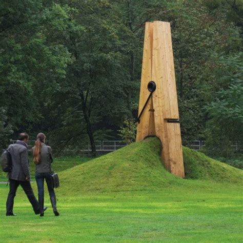 Giant Wooden Clothespin Sculpture In Belgium By Artist Mehmet Ali Uysal