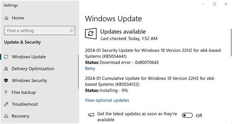 Itfinitiescom การอัปเดตความปลอดภัยของ Windows 10 Kb5034441 ล้มเหลว