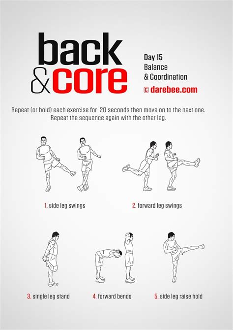 Back And Core 30 Day Program By Darebee Exercise Workout Routine For Men Abs Workout Routines