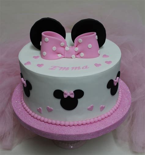 Minnie Mouse Cake Violeta Glace Tortas De Cumpleaños De Minnie Mouse