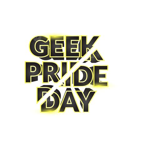 Geek Pride Vector Design Images Golden Sliced Geek Pride Day Design