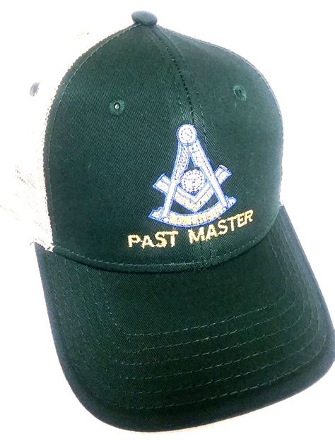 D9921 Masonic Cap Hat Navy And Khaki With Past Master Logo Dean And