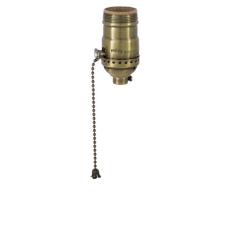 Bandp Lamp Brass Pull Chain Socket Antique Brass Finish Pull Chain On