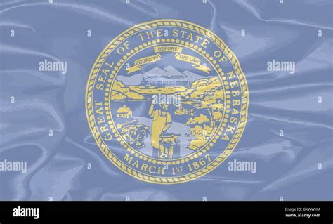 Nebraska State Silk Flag Stock Vector Image And Art Alamy