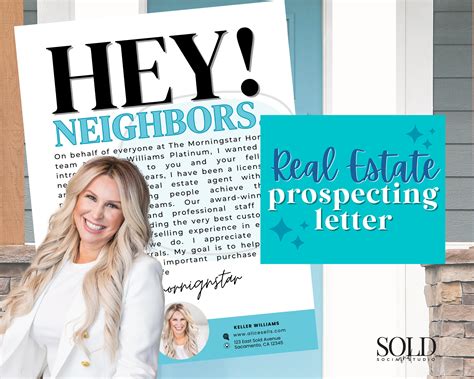 Hey Neighbor Flyer Introduction Letter Realtor Neighbor - Etsy