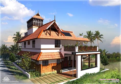 Kerala Style Home Exterior Design Traditional Malayalee Bhk Home