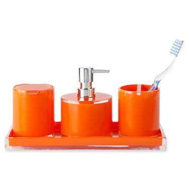 Orange acrylic and porcelain soap dispensers, tumblers and toilet brush sets. Orange Bath Accessories Set - WANT (With images) | Bath ...