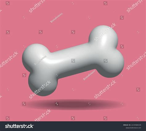 Realistic Dog Bone Vector Illustration 3d Stock Vector Royalty Free