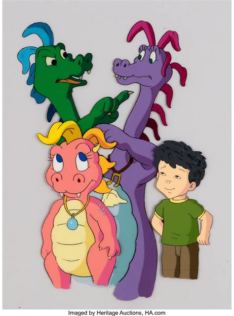 Dragon Tales Production Cel Setup And Drawing Pbssony C