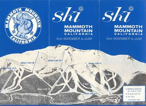Take A Look At This Mammoth Mountain Trail Map From 1965 Mammoth
