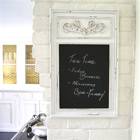 White Framed Chalkboard By Red Lilly