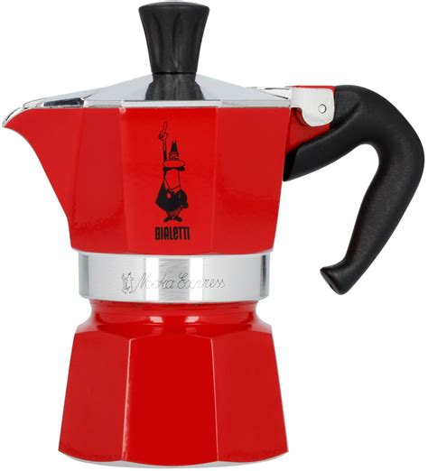 Bialetti Moka Express Stovetop Espresso Maker Red Crema