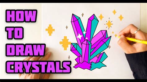 How To Draw Crystals Really Easy Drawing Tutorial Drawing Tutorial Images