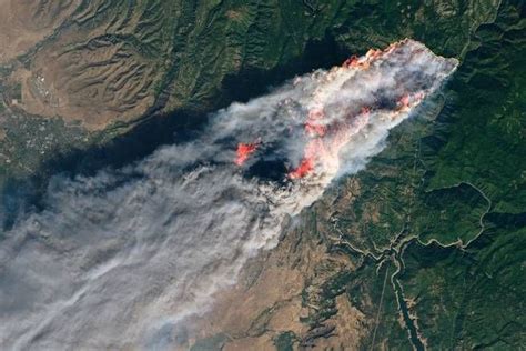 A Satellite View Of A Massive Plume Of Smoke And Fire Images Of