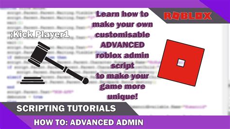 How To Make An Advanced Admin Script On Roblox Youtube