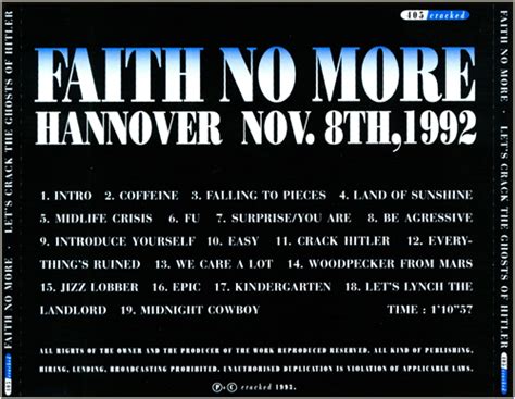 faith no more lets crack the ghost of hitler cd bootleg