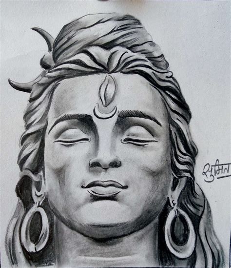 Pencil Sketch Drawing Of Lord Shiva Lord Shiva Sketch Bodhiwasuen