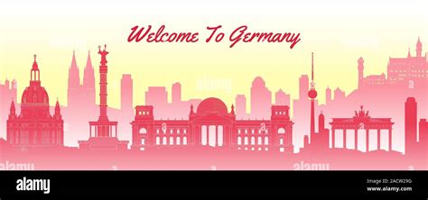 Famous Landmark Of Germanytravel Destination With Silhouette Classic