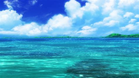 Non Non Biyori Nature Sea Anime Water Artwork Blue Clouds