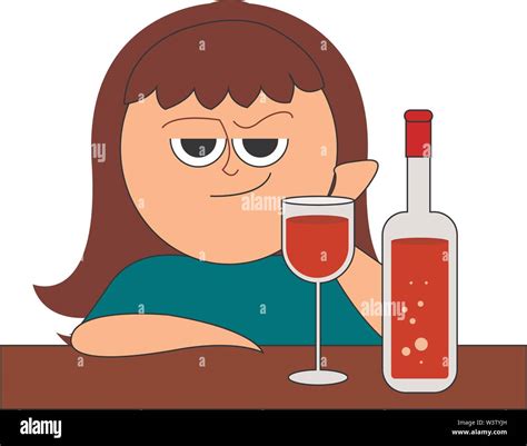 Woman Drunk Friends Stock Vector Images Alamy