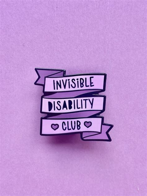 Invisible Disability Club Enamel Pin Hidden Illness Etsy