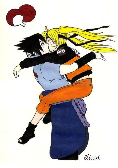 sasuke naruko kiss by bi on deviantart naruko uzumaki anime naruto e