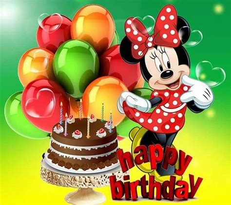 Minnie Happy Birthday Happy Birthday Disney Happy Birthday Kids