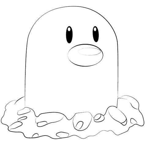 Diglett Dig Trio Diglett Sketch Coloring Page