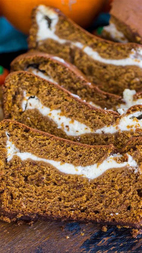 Pumpkin Bread with Cream Cheese Filling (Peas and Peonies) | Cream cheese filling, Pumpkin spice ...