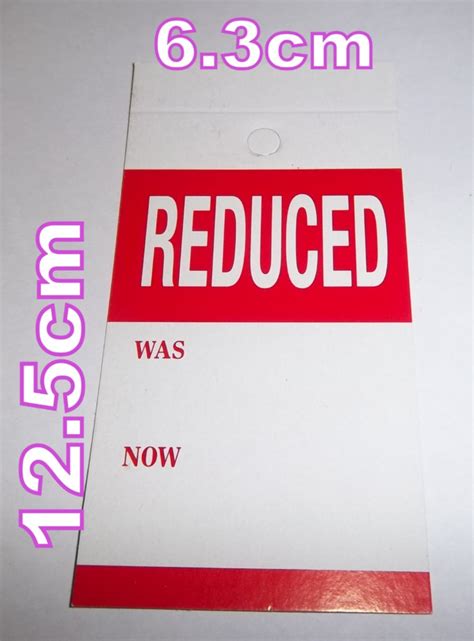 Sale Clearance Clothing Labels Swing Tags Price Ticket Choose Size