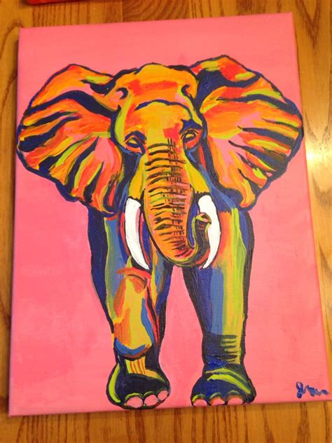 Acrylic Elephant Painting Art Elephant