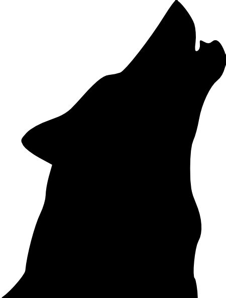 Howling Wolf Head Silhouette Clip Art At Vector Clip Art
