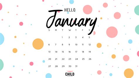 Free January Calendar Wallpaper