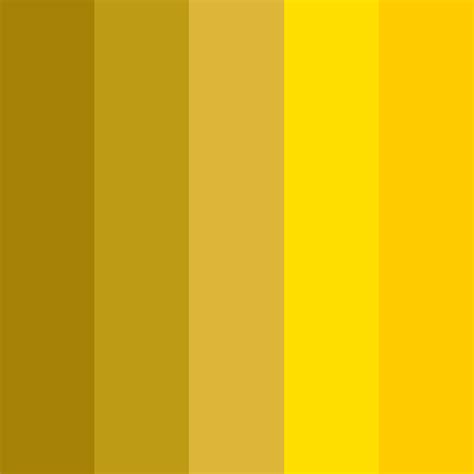 Gold Yellow Monochromatic Color Palette Color Palette Yellow Yellow