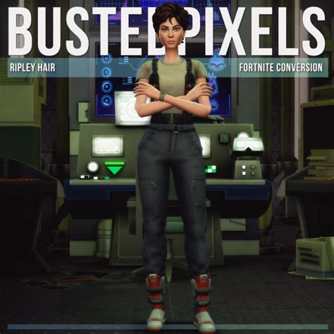 Fortnite Jumpsuit Ripley Hair Conversionedit At Busted Pixels Sims