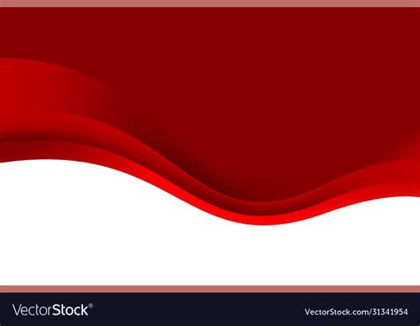 Abstract Elegant Red White Wave Background Vector Image
