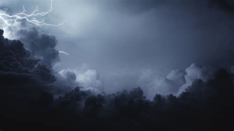Download Lightning Dark Sky Clouds Storm 2560x1440 Wallpaper Dual