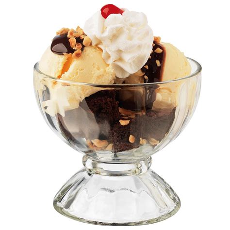 supreme glass sundae bowl 17 oz