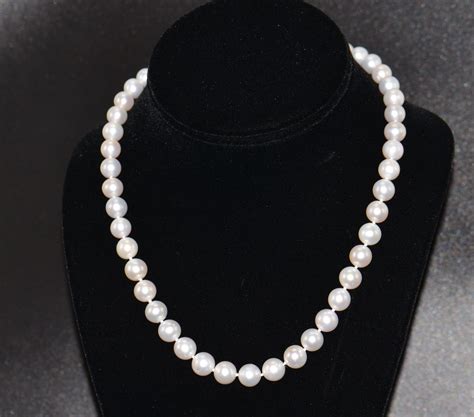 White Cultured Freshwater Pearl Necklace Mm Choos Jewelry