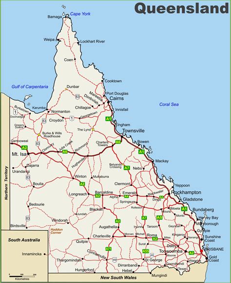 Map Of Queensland Towns Zip Code Map