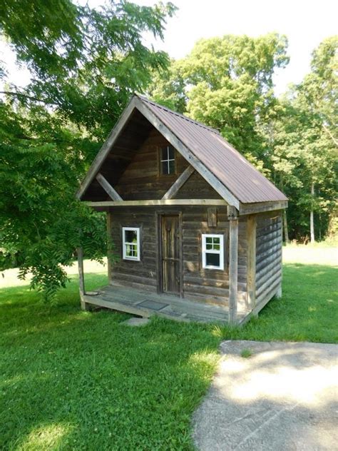 Take the rustic and secluded feel of your uncle's mountain cabin and shrink it down to something your child will love right in your backyard. Cabin Playhouse with Porch and Inside Loft Area ...