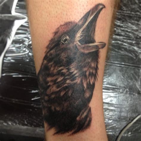 Black And Gray Crow Done By Me Living Dead Tattoo Las Vegas Nv