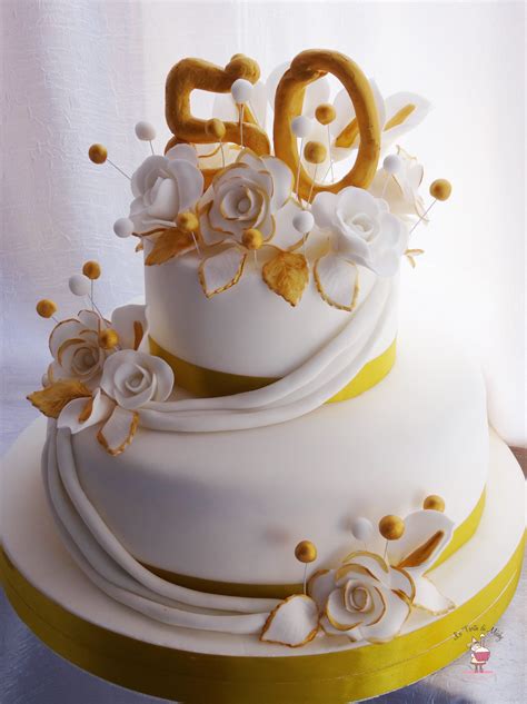 Torta Nozze Doro Gold 50s Wedding Cake Torta Di Anniversario