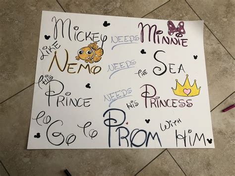 Disney Promposal Cute Prom Proposals Cute Homecoming Proposals