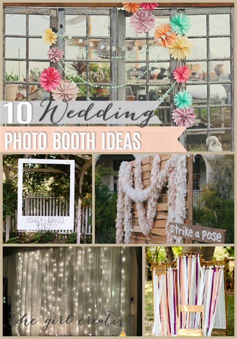Being one of the hottest wedding trends in the last few years. 10 DIY Wedding Photo Booths - The Girl Creative