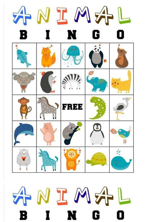 Free Printable Bingo Cards Preschool