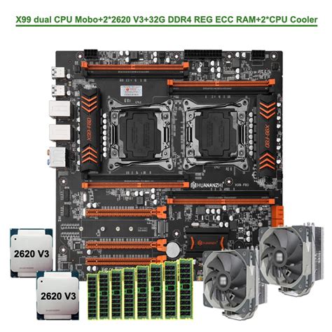 Huananzhi X99 F8d Dual Cpu Motherboard Combos 2 Cpu Xeon 2620 V3 Dual