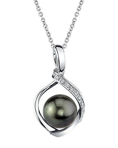 The Pearl Source 14k Gold Round Black Tahitian South Sea Cultured Pearl